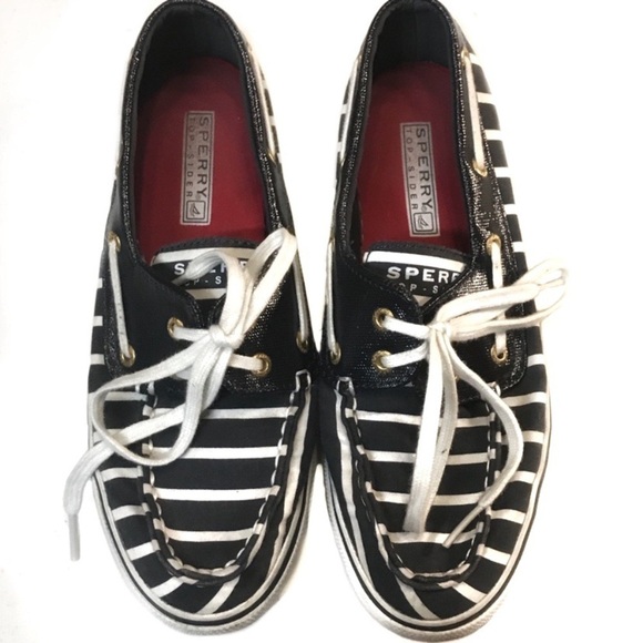 Sperry boat shoes loafers navy white size‎ 6M - Picture 1 of 6